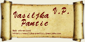 Vasiljka Pantić vizit kartica